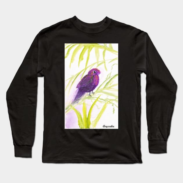 Will Sing for Clean Air Bird Long Sleeve T-Shirt by Aryxaba